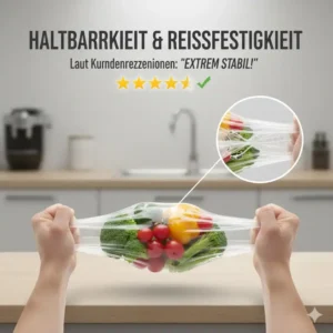 Grafik zur Haltbarkeit und Qualität basierend auf silikonbeutel bewertungen.