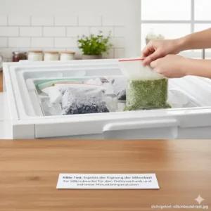 Eignung für extreme Kälte: Ergebnisse zum Thema Gefrierschrank im Silikonbeutel unabhängiger Test.