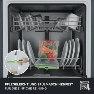 Ein leicht zu reinigender und spülmaschinenfester silikonbeutel 2 liter für den täglichen Gebrauch.