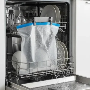 Ein silikonbeutel groß lässt sich einfach und hygienisch in der Spülmaschine reinigen.