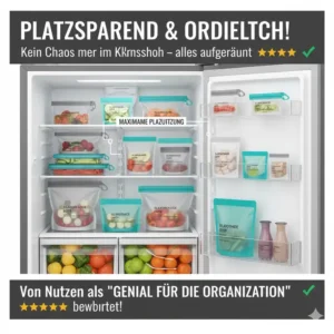 Platzsparende Aufbewahrung als Pluspunkt in silikonbeutel bewertungen.