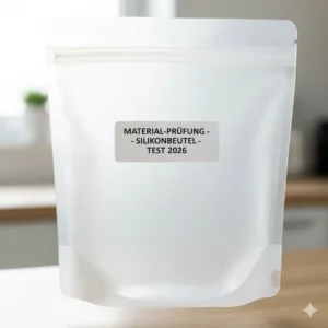Das lebensmittelechte und BPA-freie Material der Silikonbeutel, ein zentrales Kriterium im silikonbeutel test 2026.