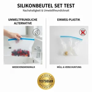 Sustainability factor: Reusable bags as a plastic alternative in the scope of the silikonbeutel set test.