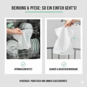 Dishwasher safe cleaning process for a silikonbeutel sous vide geeignet.