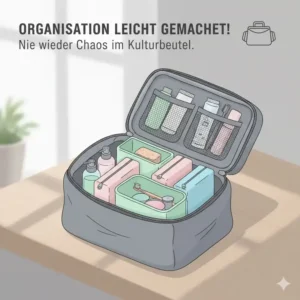 Perfekte Organisation im Gepäck durch praktische silikonbeutel für reisen.