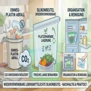 Wie lebensmittelechte silikonbeutel helfen, Plastikmüll zu reduzieren und die Umwelt zu schonen.