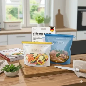 Der auslaufsichere Verschluss-Mechanismus der silikonbeutel premium qualität im Detail.