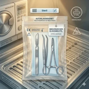 Hitzebeständiges medizinisches silikonbeutel geeignet für die Autoklav-Sterilisation.