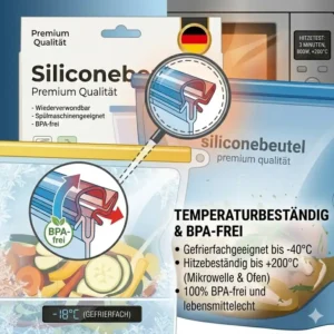 Nachhaltige und umweltfreundliche silikonbeutel premium qualität als Ersatz für Plastik.