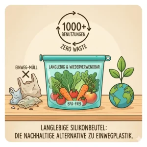 Umweltfreundliche và silikonbeutel langlebig als nachhaltiger Ersatz für Einweg-Plastiktüten.