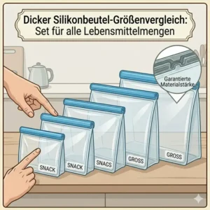 Verschiedene Größen im Set für jeden Bedarf rund um den dicker silikonbeutel.