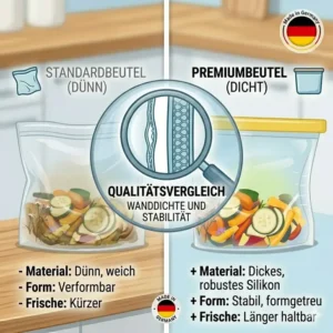 Alle verfügbaren Größen und Varianten der silikonbeutel premium qualität im Überblick.