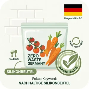 Platzsparendes Einfrieren im Gefrierschrank und Meal Prep Organisation mit „nachhaltige silikonbeutel“ für die Küche.