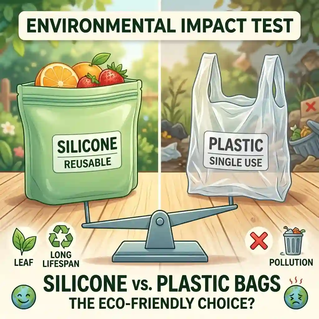 A comprehensive silikonbeutel umwelt test evaluating the sustainability of reusable bags compared to single-use plastics.