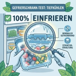 Illustration 3 for the stasher silikonbeutel test demonstrating the bag freezing food without freezer burn