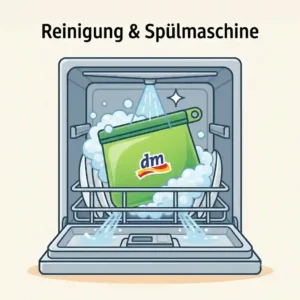 An open silikonbeutel dm placed in the dishwasher for easy and hygienic cleaning