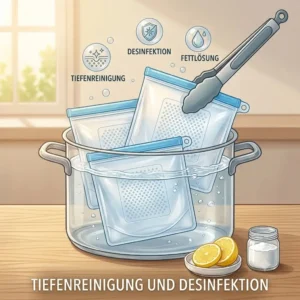Effective silikonbeutel reinigen tipps to remove grease and stubborn food stains using a baking soda paste.