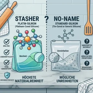 Highlighting the BPA-free materials in a discussion on stasher vs no name silikonbeutel.