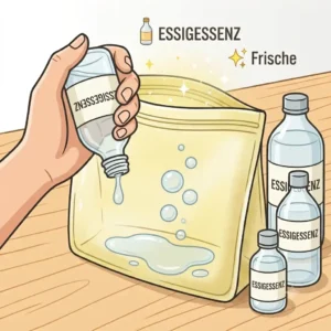 Soaking process with vinegar to silikonbeutel geruch entfernen