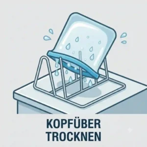 Properly drying an inverted bag for air circulation, part of the silikonbeutel pflegeanleitung.