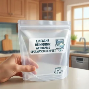 Easy cleaning and dishwasher safety in the homeliving silikonbeutel test.