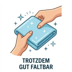 Folding a dry bag into a compact square shape as shown in the silikonbeutel pflegeanleitung.